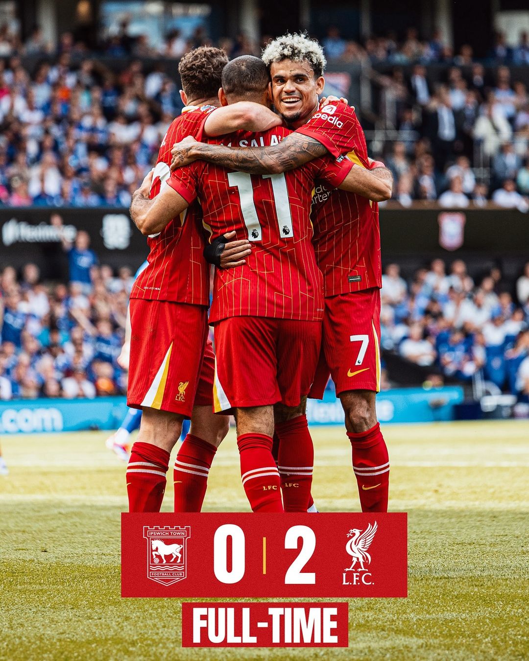 利物浦主场大胜，领跑英格兰联赛